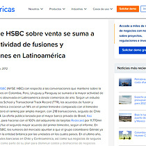 Anuncio de HSBC sobre venta se suma a intensa actividad de fusiones y adquisiciones en Latinoamrica